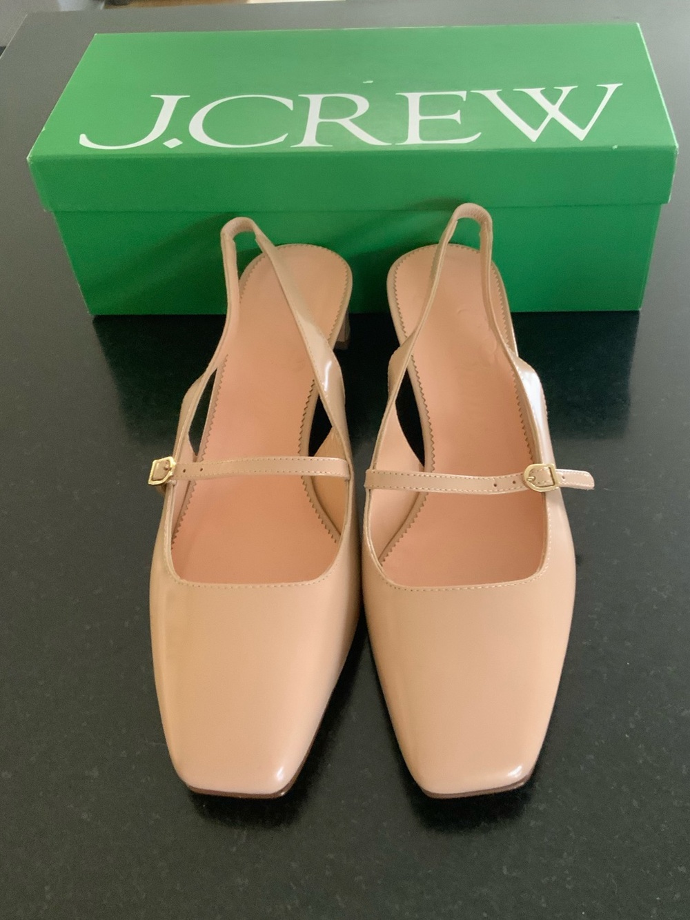J. Crew  Layla Desert Taupe  Slingback Mary Jane Flats